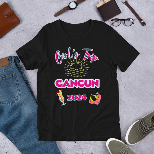 Women’s Graphic Tee | Custom Graphic T-shirt | Girls Trip Cancun